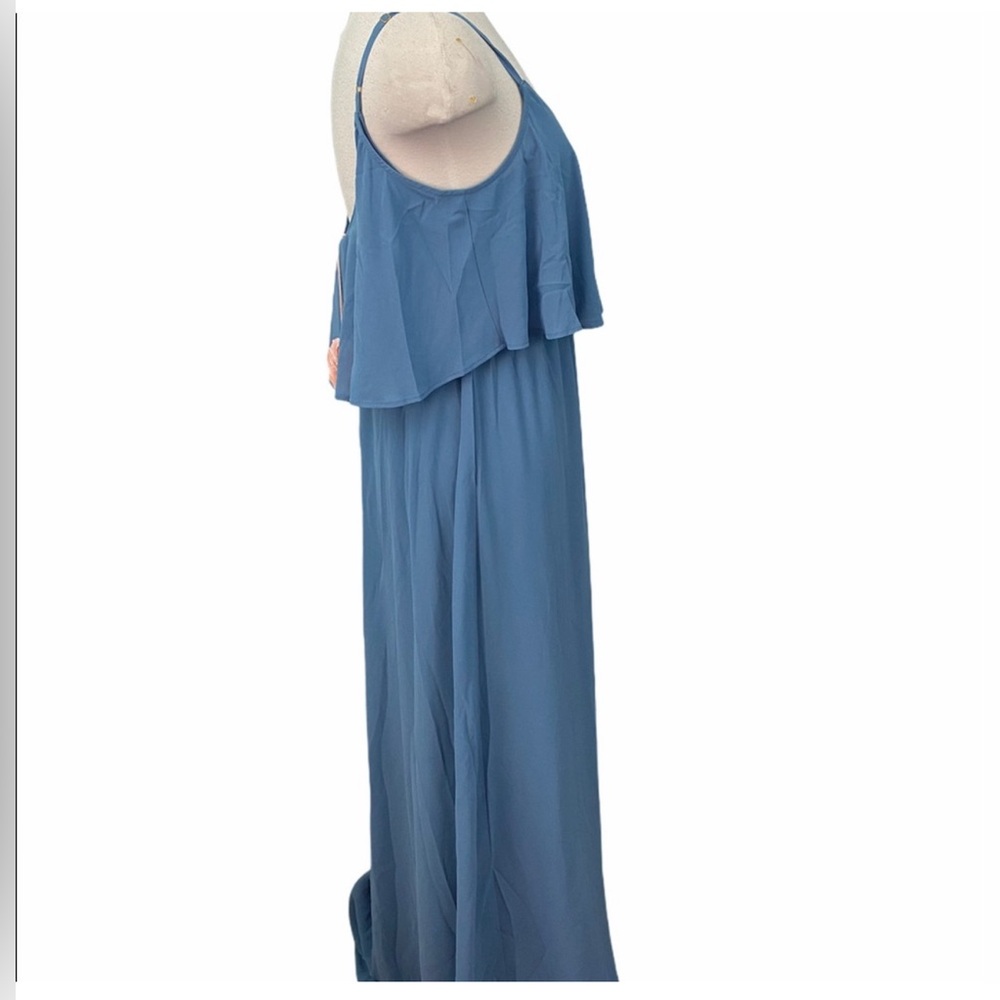 Show Me your Mumu Elegant Blue Off-Shoulder Maxi Dress - Picture 3 of 7